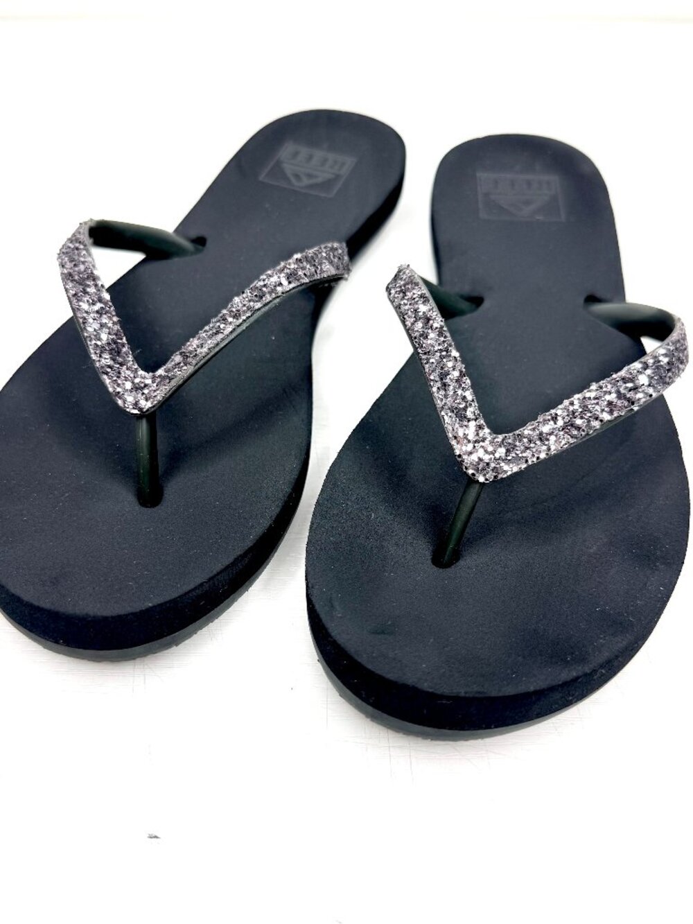 Reef Stargazer Glitter Sparkle Flip Flop Thong Sandals Womens 6 7 Coastal Comfy